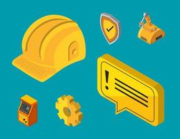 industrial icon set vector