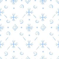 Seamless winter pattern trellis. Vector snowflakes shapes background