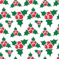 Holly Berry pattern design for print template related to Christmas vector