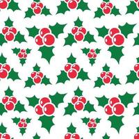 Holly Berry pattern design for print template related to Christmas vector