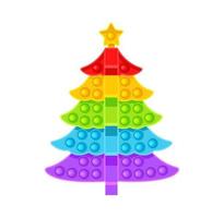 el árbol de navidad es un juguete antiestrés. ilustración vectorial vector