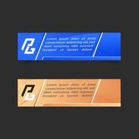 simple color banner can be edited again vector