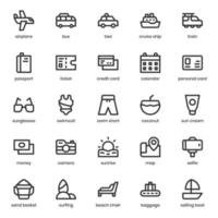 paquete de iconos de viaje para el diseño de su sitio web, logotipo, aplicación, ui. diseño de esquema de icono de viaje. Ilustración de gráficos vectoriales y trazo editable. vector