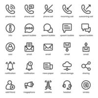 Contact and Communication icon pack for your website design, logo, app, UI. Contact and Communication icon outline design. Vector graphics illustration and editable stroke.