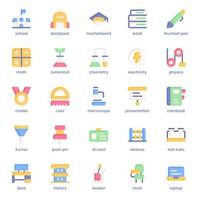 paquete de iconos de educación para el diseño de su sitio web, logotipo, aplicación, ui. diseño plano del icono de educación. Ilustración de gráficos vectoriales y trazo editable. vector