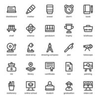 Education icon pack for your website design, logo, app, UI. Education icon outline design. Vector graphics illustration and editable stroke.