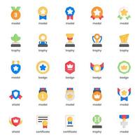 Award icon pack for your website design, logo, app, UI. Award icon flat design. Vector graphics illustration and editable stroke.