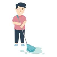ilustración de higiene de piso limpio