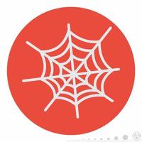 Spiderweb Icon in Colorful Flat Style vector