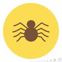 Spider Icon on Colorful Flat Style vector