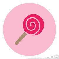 Sweets Icon in Colorful Flat Style vector