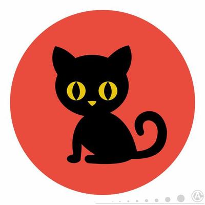 Fashion head cat icon, flat style 14580343 Vector Art at Vecteezy