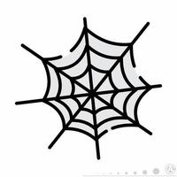 Spiderweb Icon Flat Line.eps vector