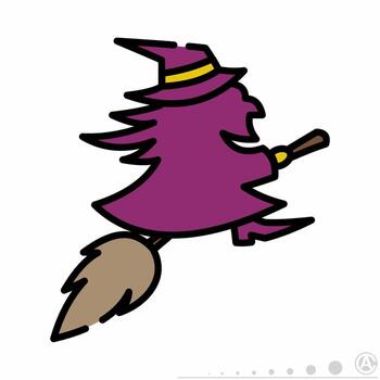 Witch Icon Flat Line.eps vector