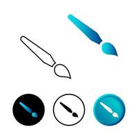 Abstract Paint Brush Icon Illustration vector