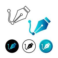 Abstract Pen Tool Icon Illustration vector