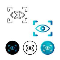 Abstract Eye Scanning Icon Illustration vector