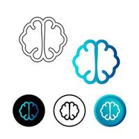 Abstract Brain Icon Illustration vector