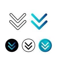 Abstract Double Arrow Icon Illustration vector