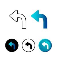 Abstract Side Arrow Icon Illustration vector