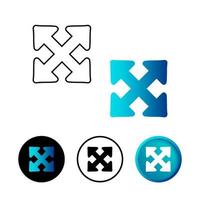 Abstract Expand Arrow Icon Illustration vector