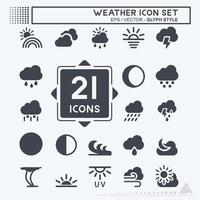 Icon Weather - Glyph Style vector