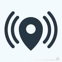 Icon Gps Signals - Glyph Style vector