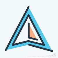 Icon Locate - Color Line Cut Style vector