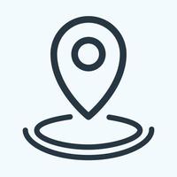 Icon Location - Line Cut Style vector