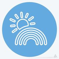 Icon Sunny Rainbow - Blue Eyes Style vector