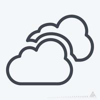 Icon Cloudy - Color Mate Style vector
