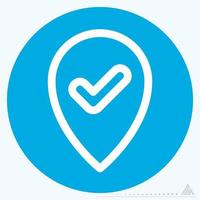 Icon Gps Check - Blue Eyes Style vector