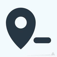 Icon Gps Remove - Glyph Style vector