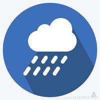 Icon Freezing Rain - Long Shadow Style vector