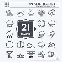 icono de clima - color mate estilo vector