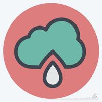 icono de lluvia 2 - color mate estilo vector