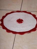 alfombra roja de ganchillo foto