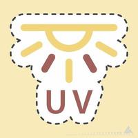 Sticker Uv Rays - Line Cut vector