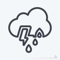 Icon Thunderstorm - Color Mate Style vector