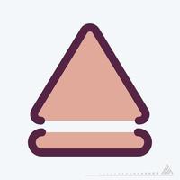 Icon Eject - Color Line Cut Style vector