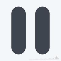 Icon Pause - Glyph Style vector