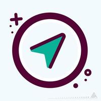 Icon Compass - MBE Syle vector