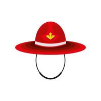 sombrero rojo canadiense vector