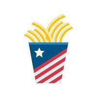 french fries food vector