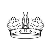 crown monarch icon vector