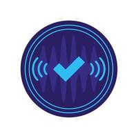 marca de verificación de reconocimiento de voz vector