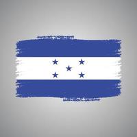 Honduras Flag With Watercolor Painted Brush vector