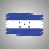 Honduras Flag With Watercolor Painted Brush vector