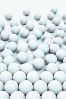 3d rendering of white sphere background photo