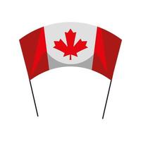 canadian flag placard vector